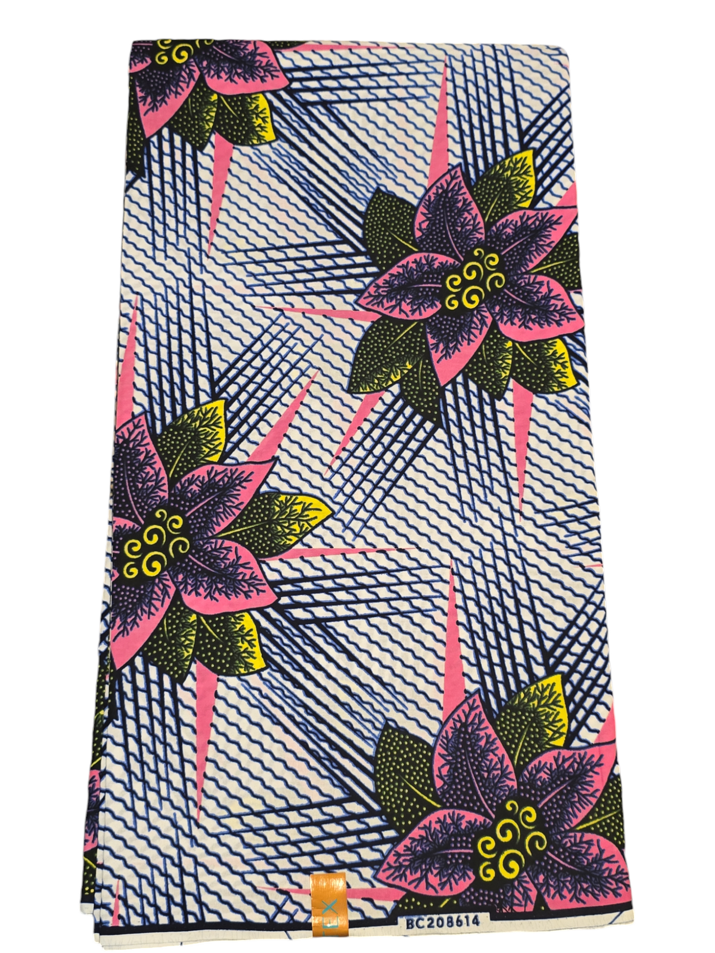 HITARTEX GUARANTEED WAX BLOCK PRINTS /AFRICAN WAX PRINT 6YARDS ( 100% COTTON )