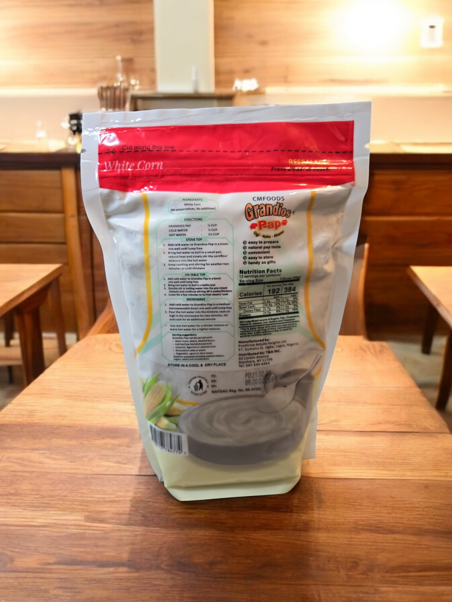 Grandios Pap( Ogi, Koko, Akamu ) Fermented Corn Flour 600g