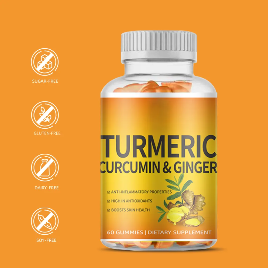 TURMERIC CURCUMIN & GINGER GUMMIES 60 Count