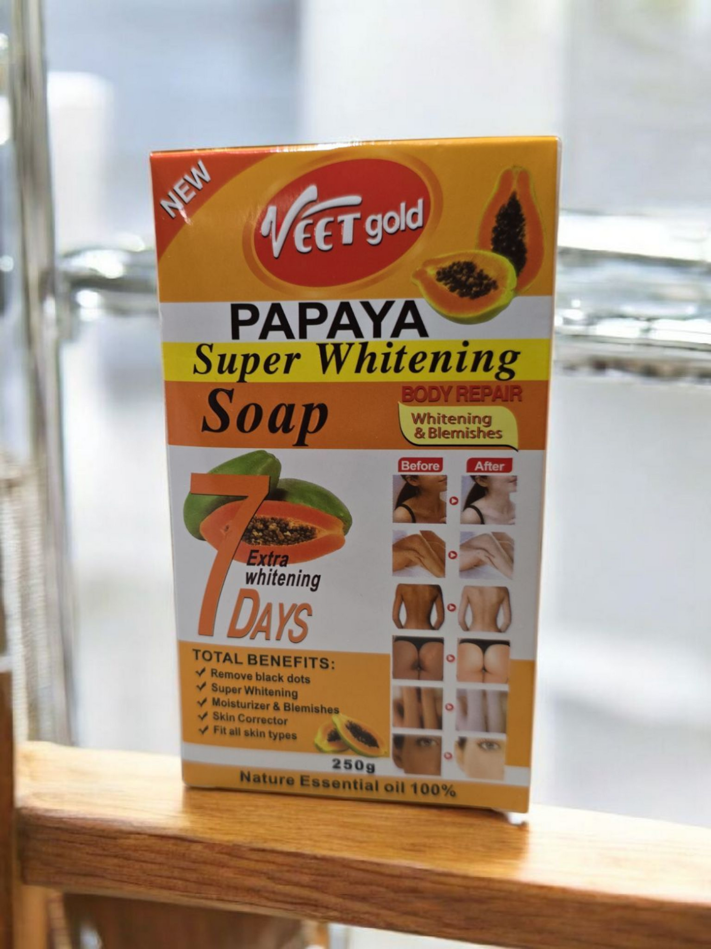 Veet Gold Papaya Super Whitening Soap 250g