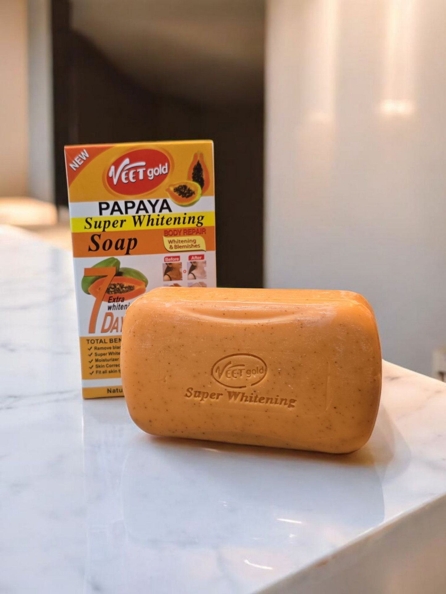 Veet Gold Papaya Super Whitening Soap 250g
