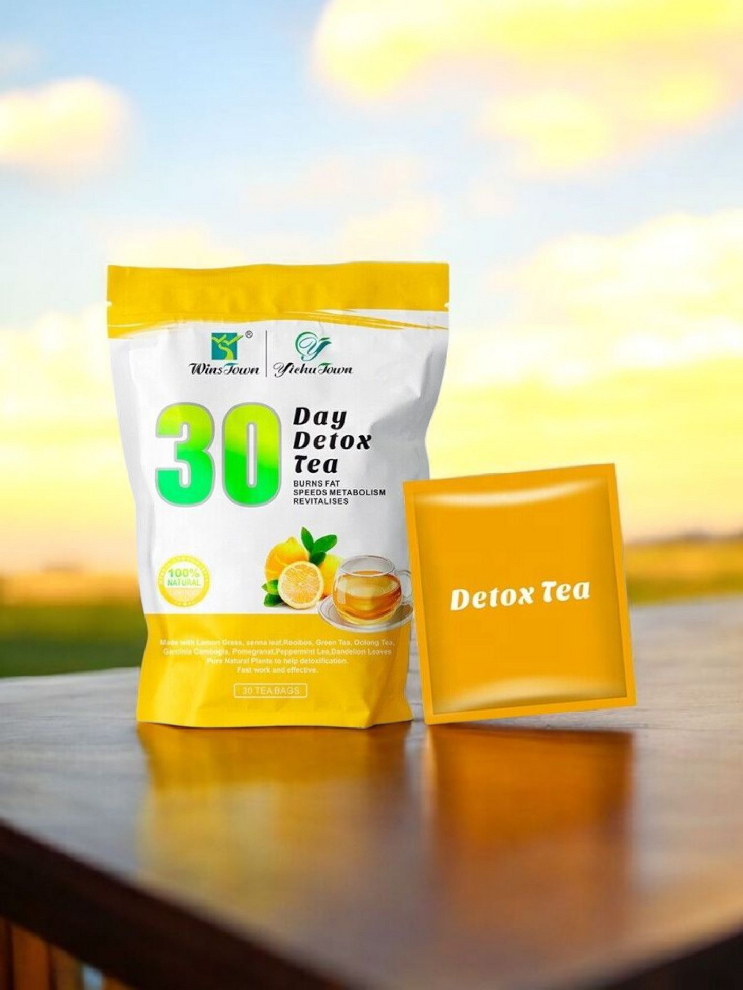 Wins Town 30 Day Detox Tea 90g ( Unisex Weight Loss Herbal Tea )