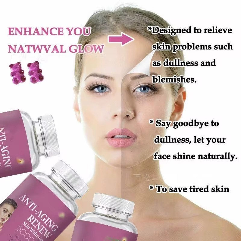 ANTI-AGING RENEW SKIN WHITENING 5000MG GUMMIES 60 Count