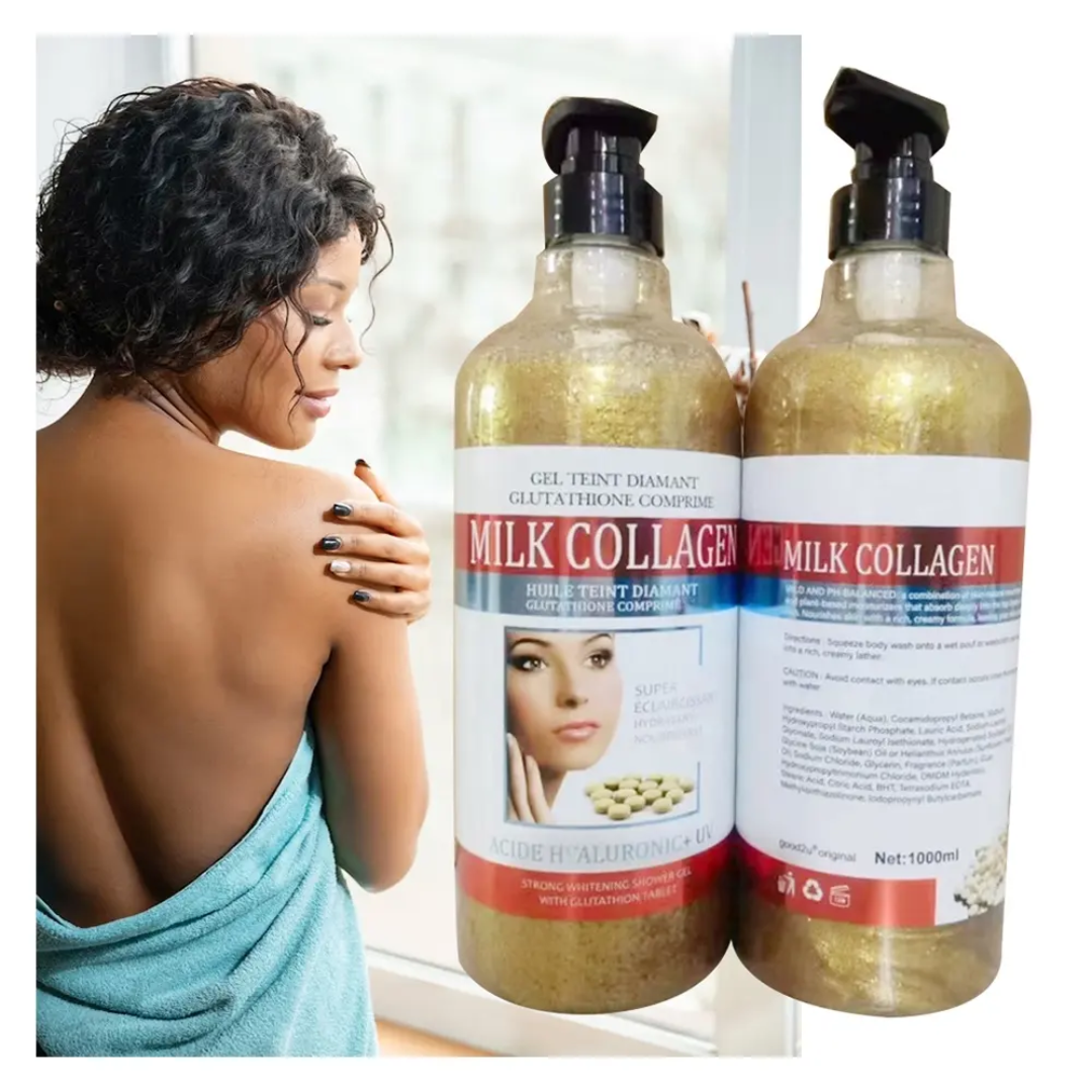 Milk Collagen Gel Teint Diamant, a strong whitening shower gel 1000ml