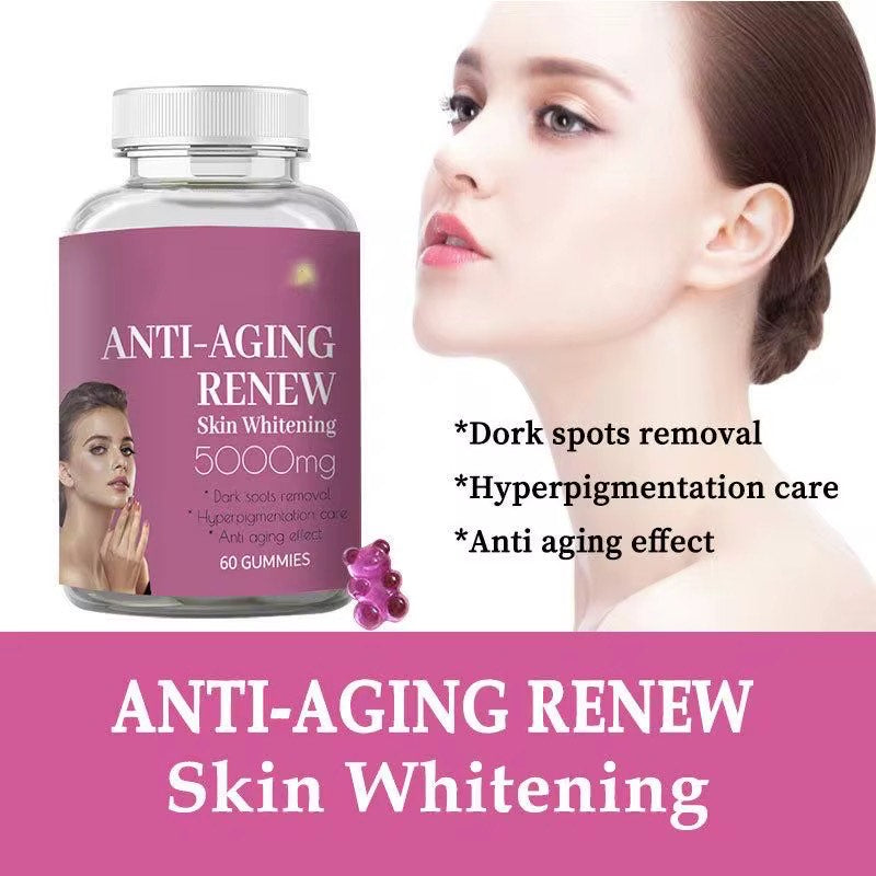ANTI-AGING RENEW SKIN WHITENING 5000MG GUMMIES 60 Count