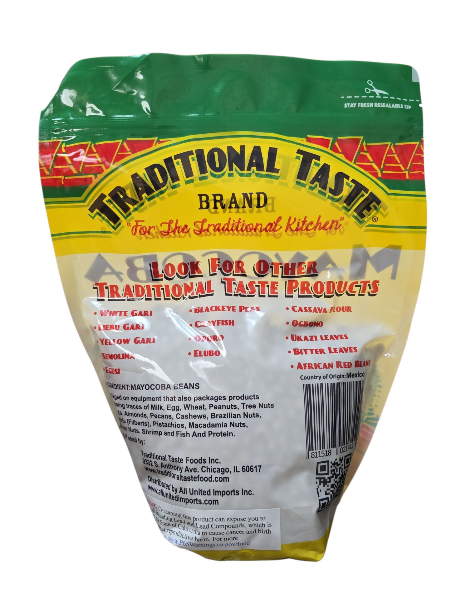 Traditional Taste Mayocoba Beans 3lbs