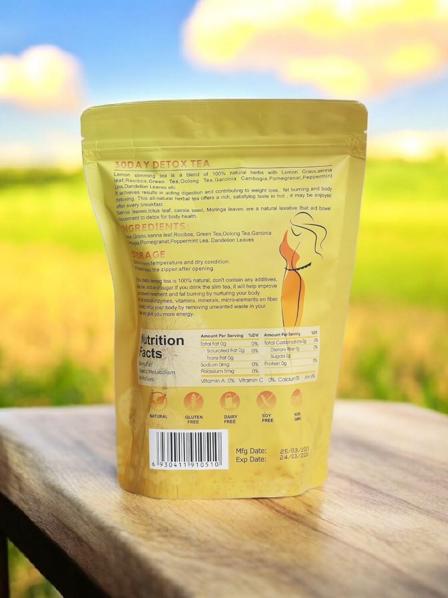 Wins Town 30 Day Detox Tea 90g ( Unisex Weight Loss Herbal Tea )