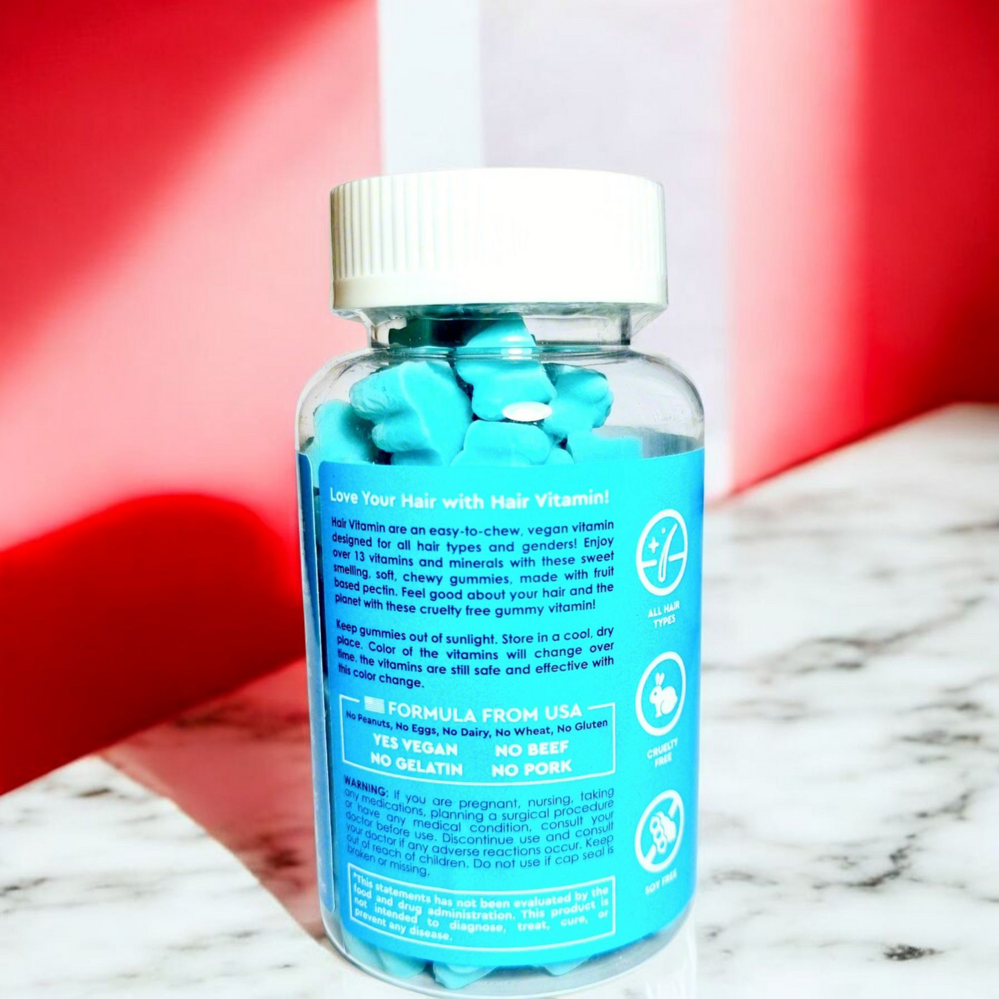 HAIR VITAMIN DIETARY SUPPLEMENT GUMMIES 60 count