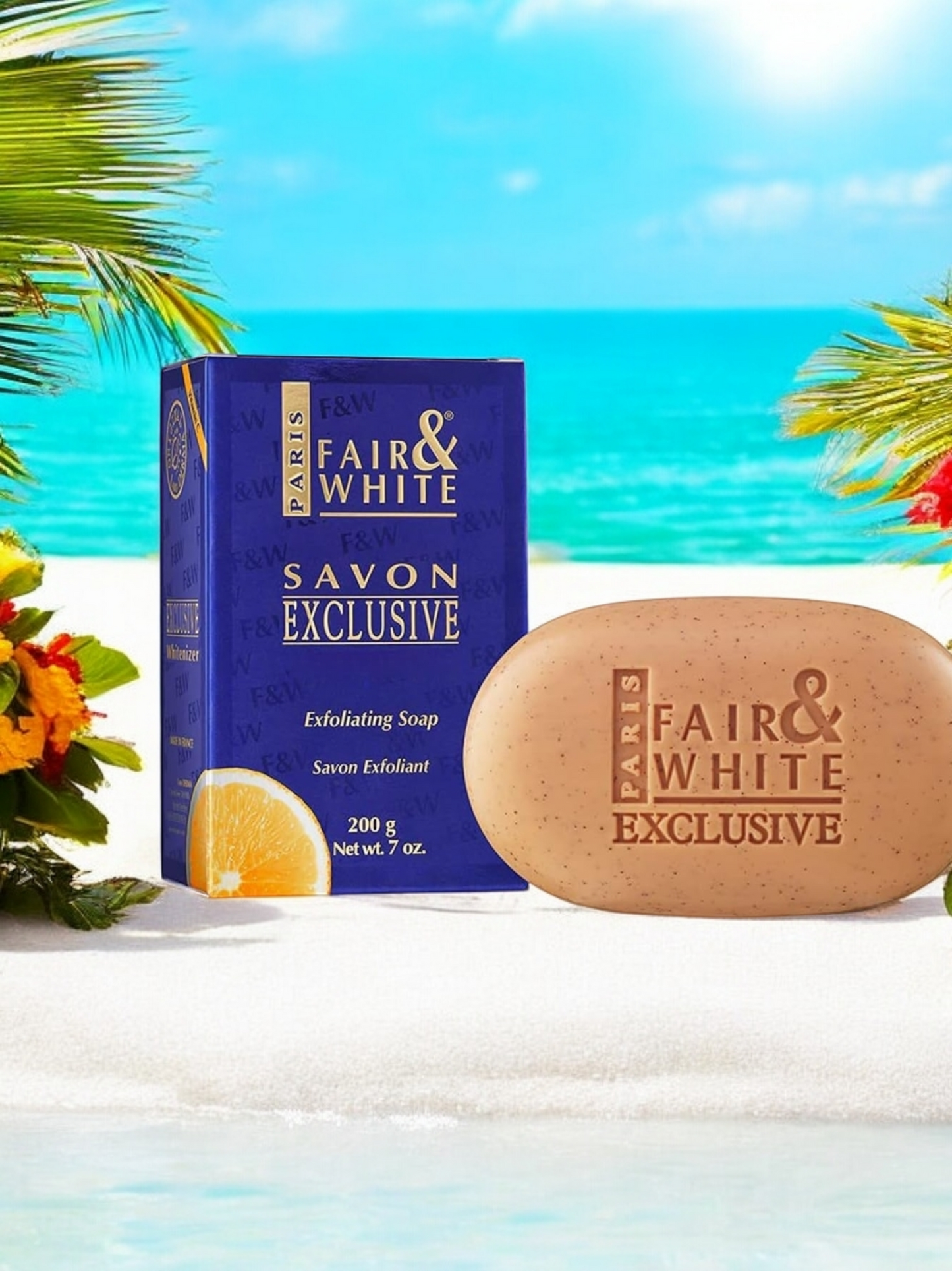 Fair & White Exclusive Exfoliating Soap with Pure Vitamin C 7 oz / 200 gr