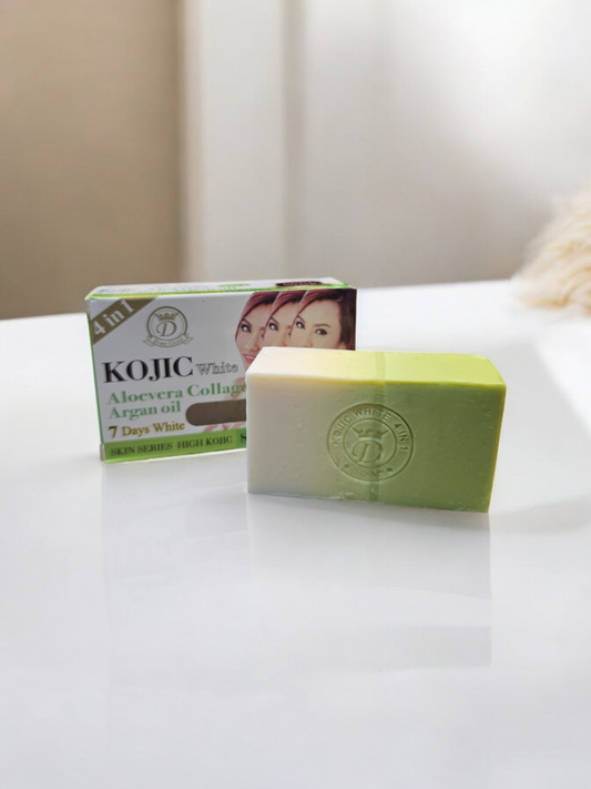 Kojic white Aloevera Collagen Argan Oil 7 days whitening Soap 160g