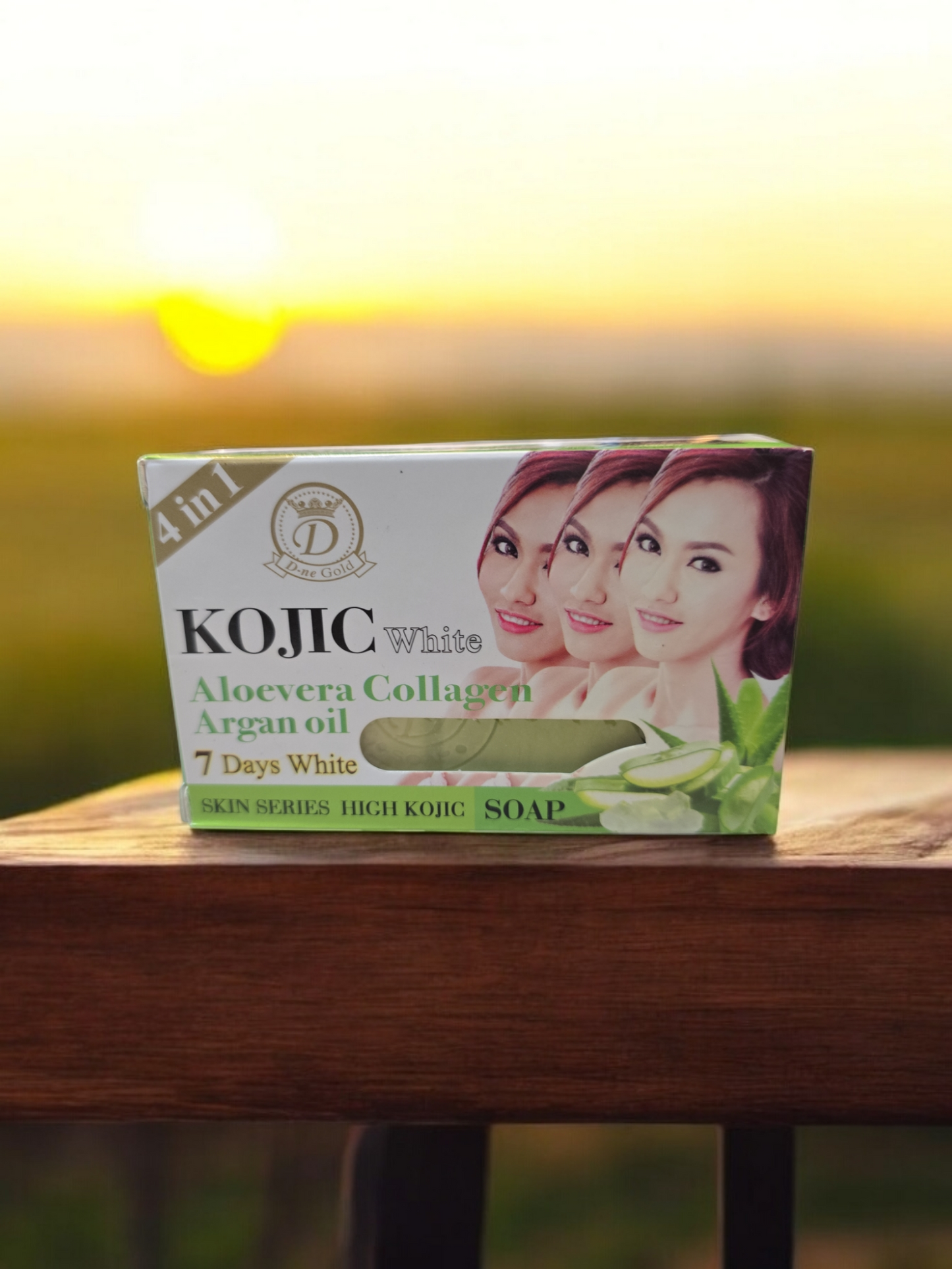 Kojic white Aloevera Collagen Argan Oil 7 days whitening Soap 160g