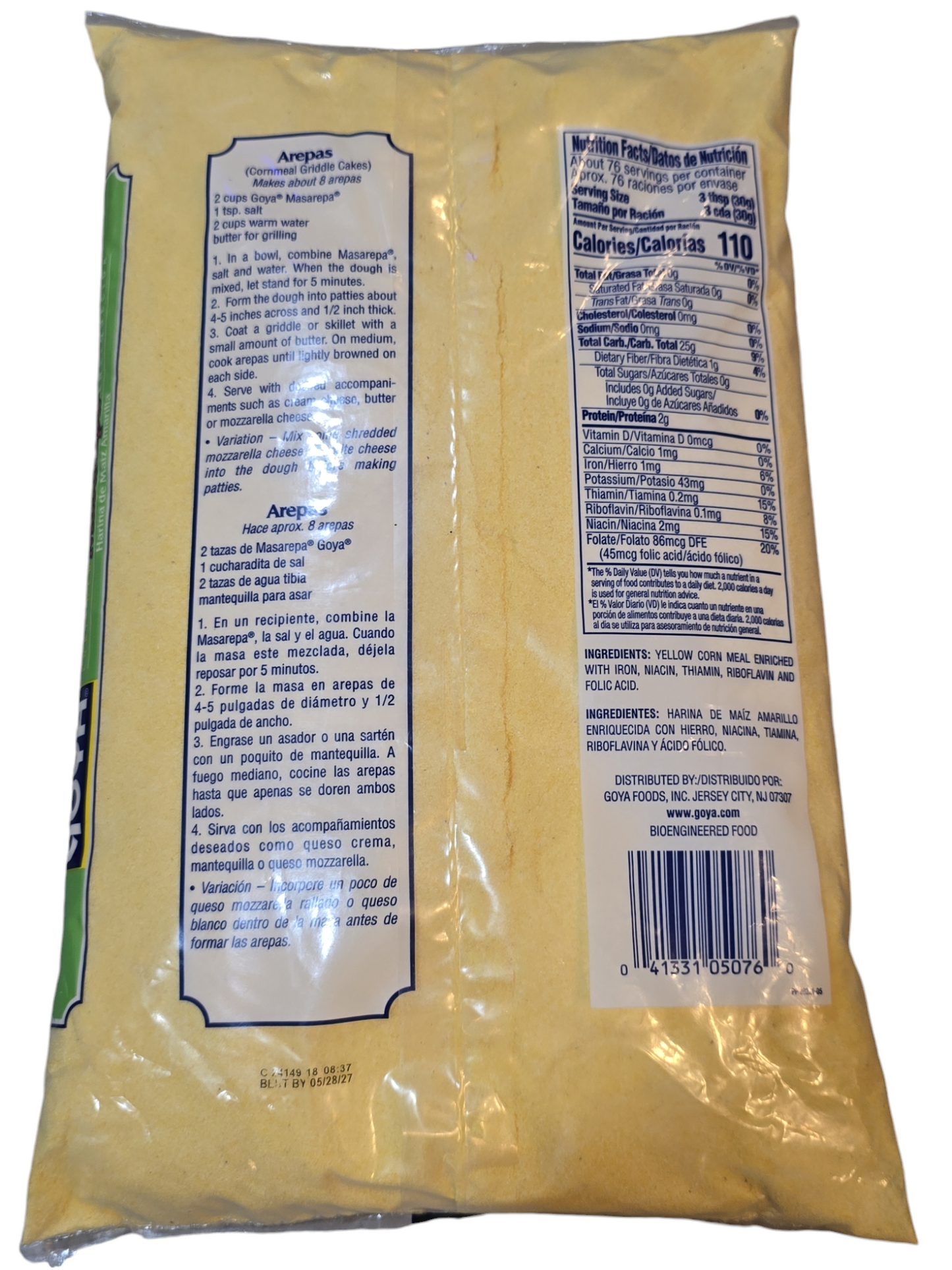 Goya Masarepa Yellow Corn  Meal 5 lbs