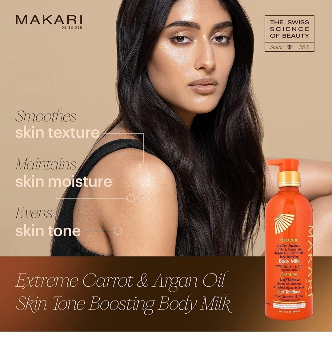 Makari Extreme Argan & Carrot Oil Tone Boosting Body Lotion 16.8 fl oz