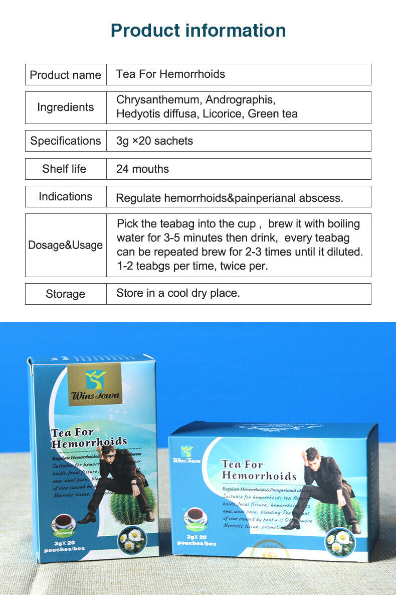 Wins Town Tea for Hemorrhoids 20 Tea Bags 60g