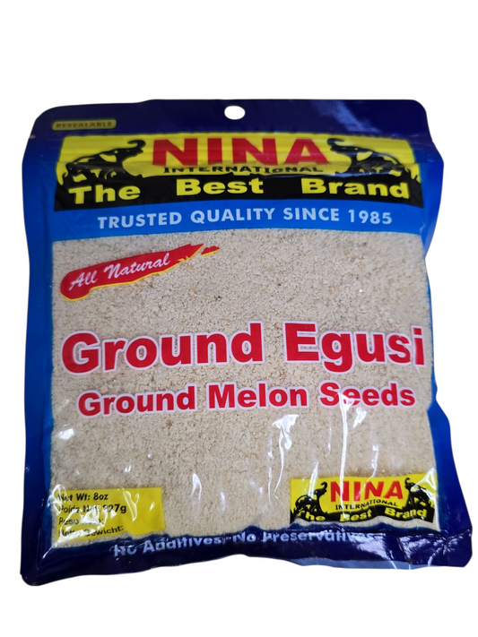 Nina International Ground Egusi ( Melon Seeds ) 8oz