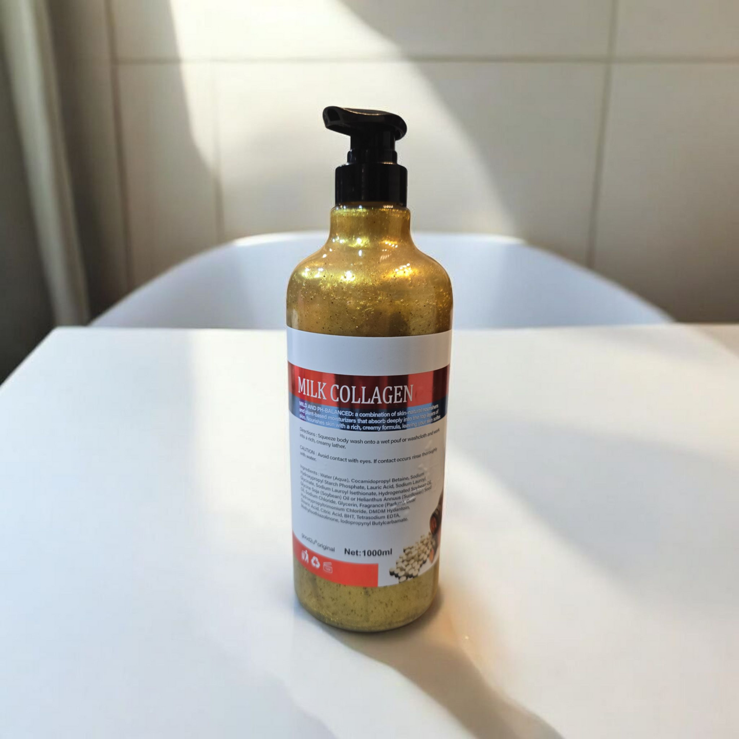 Milk Collagen Gel Teint Diamant, a strong whitening shower gel 1000ml