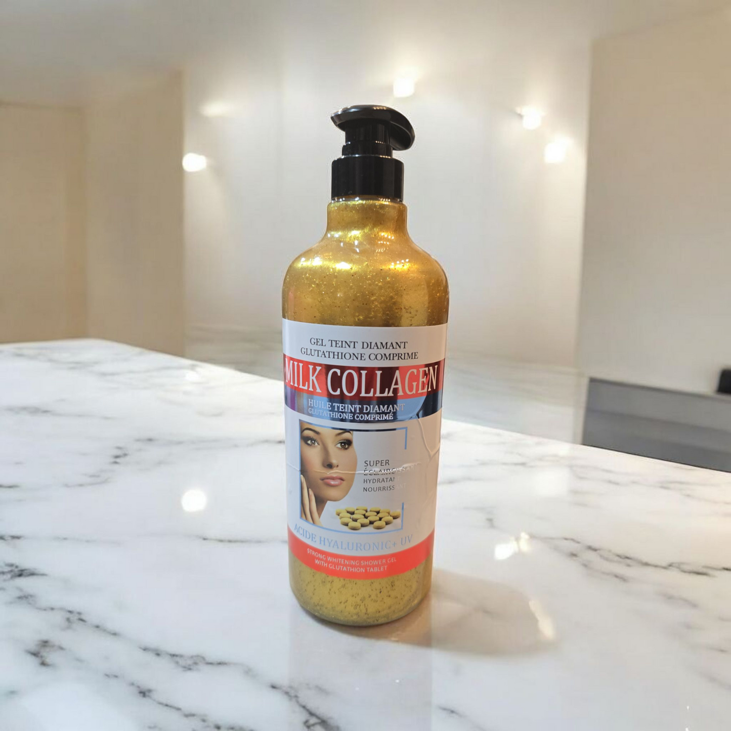 Milk Collagen Gel Teint Diamant, a strong whitening shower gel 1000ml