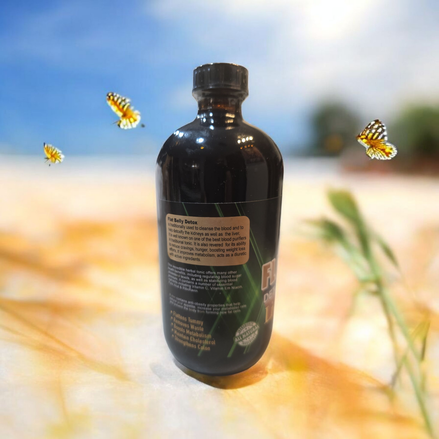FLAT BELLY DETOX & ENERGIZER LIVING BITTERS 16OZ